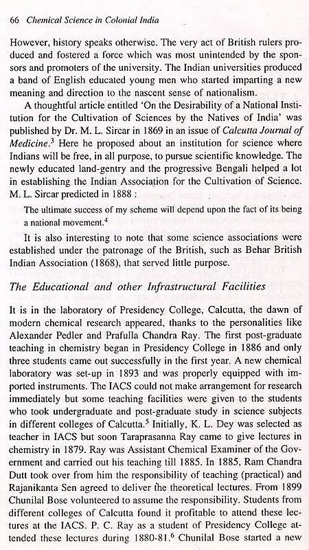 Chemical Science in Colonial India- The Science in Social History