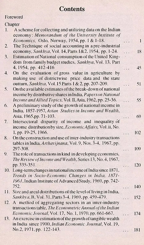 Selected Papers on National Income (An Old and Rare Book)