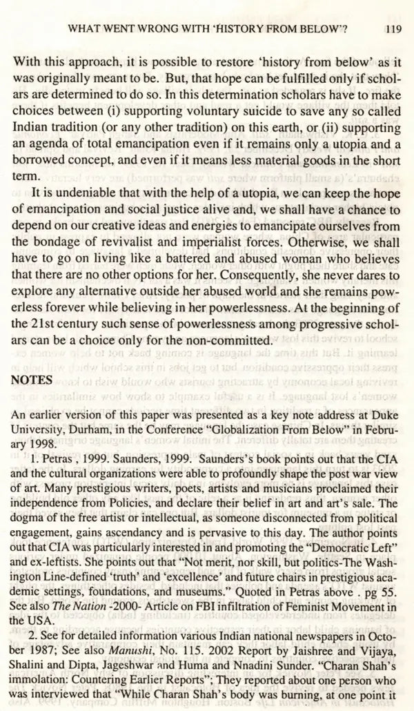 What Went Wrong with History from Below- Reinstating Human Agency as Human Creativity