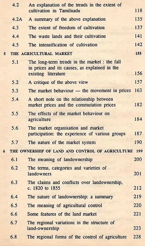 The Agrarian Economy of Tamilnadu 1820-1855