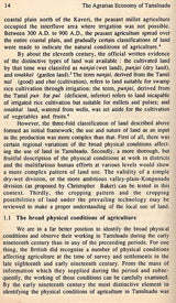 The Agrarian Economy of Tamilnadu 1820-1855