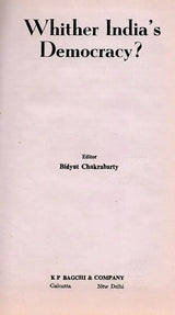 Whither India's Democracy? (An Old and Rare Book)