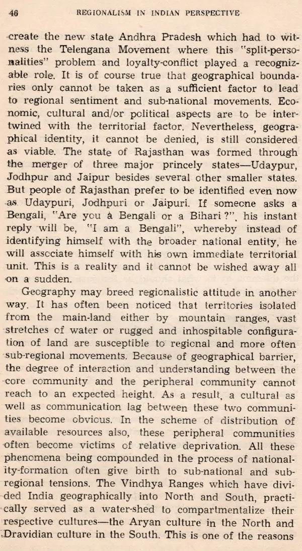 Regionalism in Indian Perspective