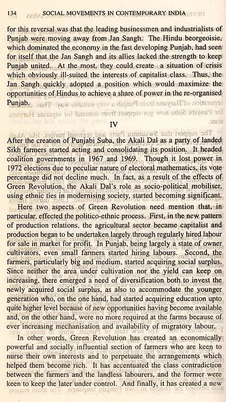 Social Movements in Contemporary India (An Old and Rare Book)