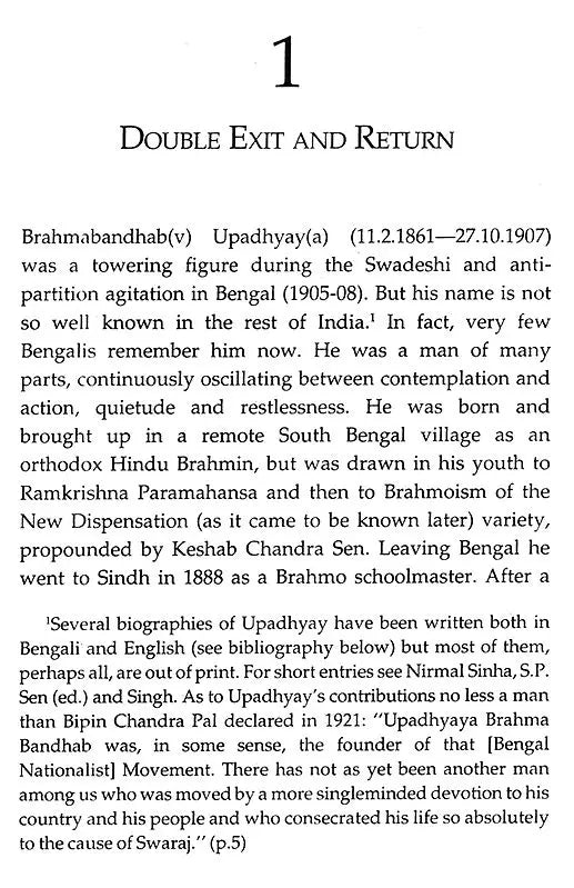 Brahmabandhav Upadhyay Restless Patriot and Theologian