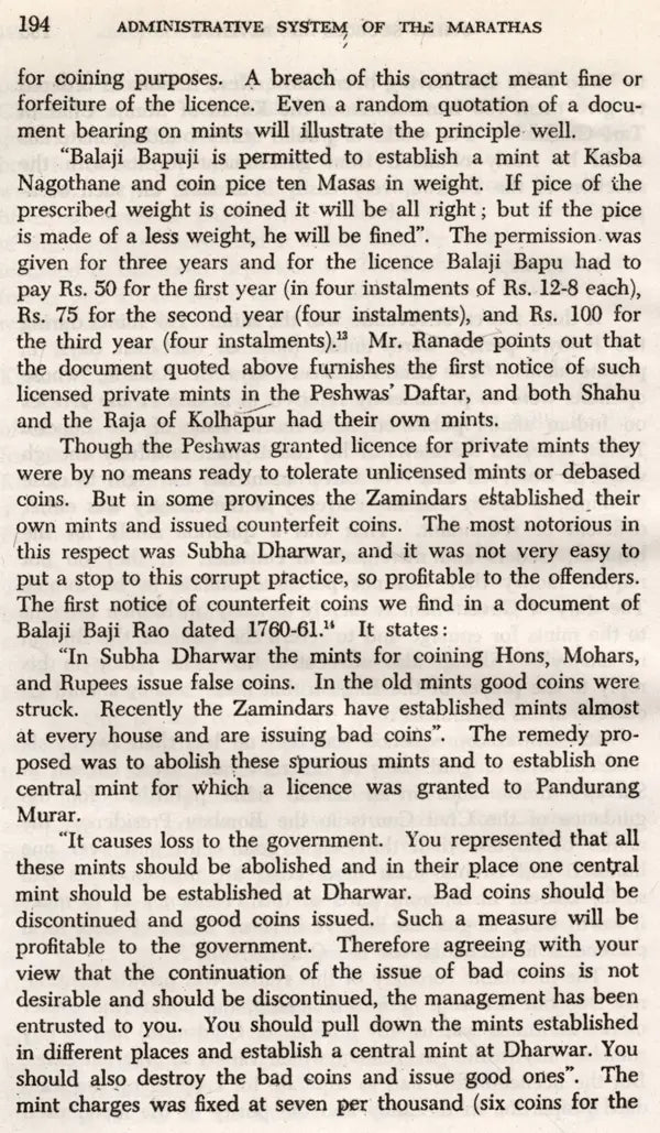 Administrative System of the Marathas (An Old Rare Book)