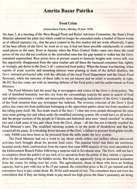 Food Movement of 1959- Documenting a Turning Point in the History of West Bengal (An Old and Rare Book) - Retail Maharaj