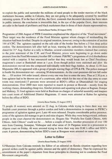 Food Movement of 1959- Documenting a Turning Point in the History of West Bengal (An Old and Rare Book) - Retail Maharaj