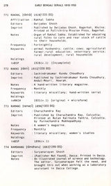 Early Bengali Serials 1818-1950 (A Shared Database of Library Holdings Worldwide)
