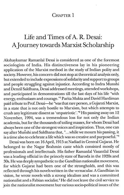 The Marxist Sociology in India- A Study of the Contribution of A.R. Desai