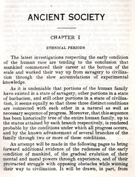 Ancient Society or Researches in the Lines of Human Progress from Savagery through Barbarism to Civilization (An Old and Rare Book) - Retail Maharaj