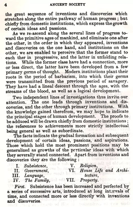 Ancient Society or Researches in the Lines of Human Progress from Savagery through Barbarism to Civilization (An Old and Rare Book) - Retail Maharaj