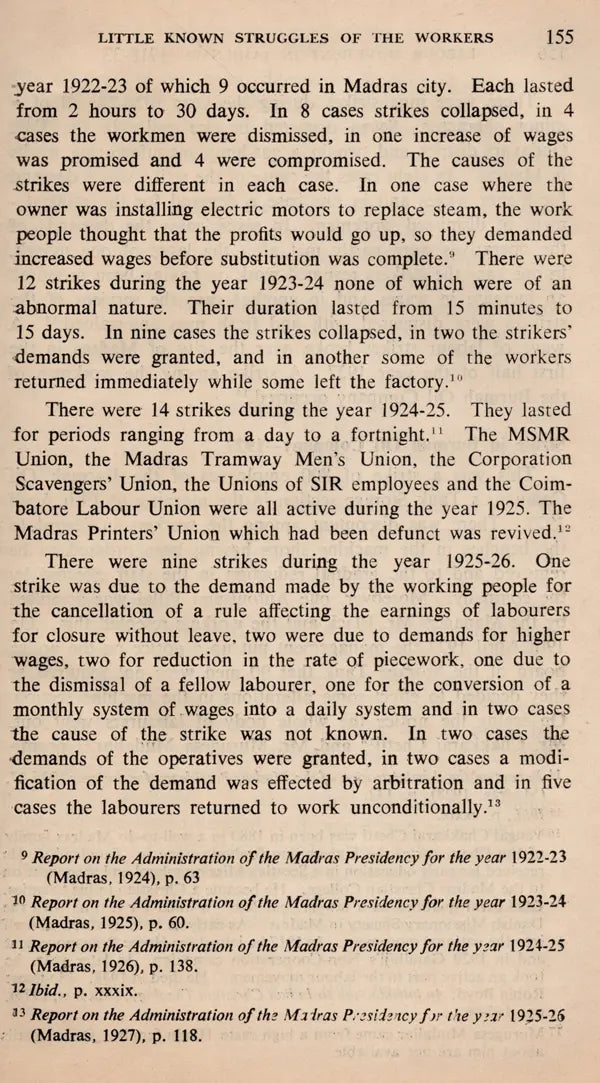 Labour Movement in Tamilnadu 1918-1933 (An Old and Rare Book) - Retail Maharaj