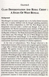 Rural Credit and Class-Differentiation- West Bengal Under Left Interventionist Regime - Retail Maharaj