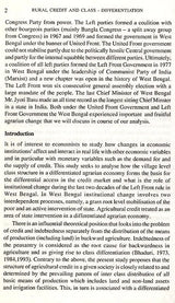Rural Credit and Class-Differentiation- West Bengal Under Left Interventionist Regime - Retail Maharaj