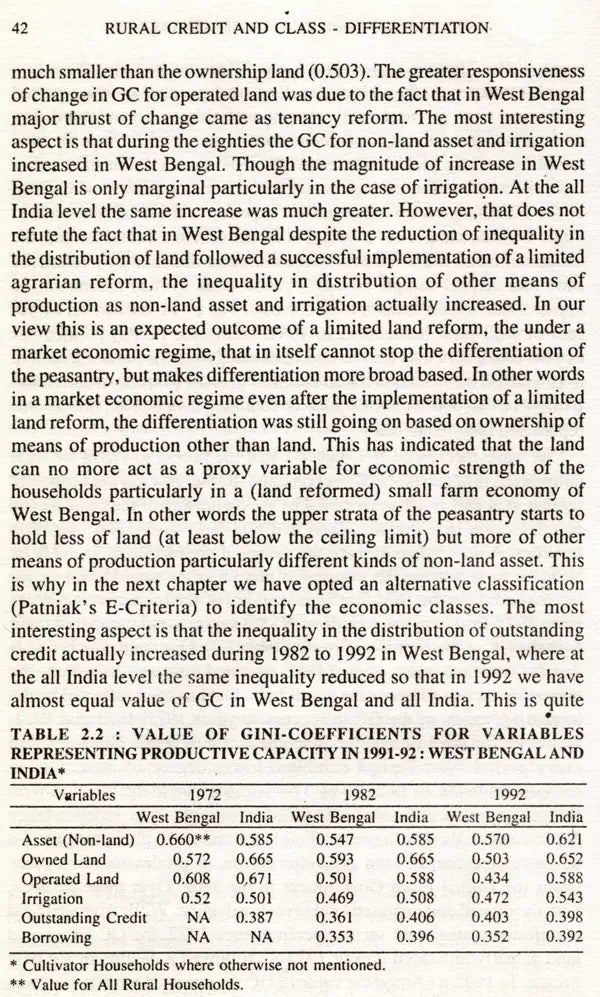 Rural Credit and Class-Differentiation- West Bengal Under Left Interventionist Regime - Retail Maharaj