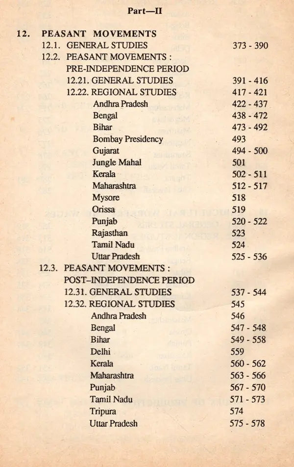 Agrarian Structure and Peasant Movements in Colonial and Post-Independence India (An Annotated Bibliography) An Old and Rare Book - Retail Maharaj