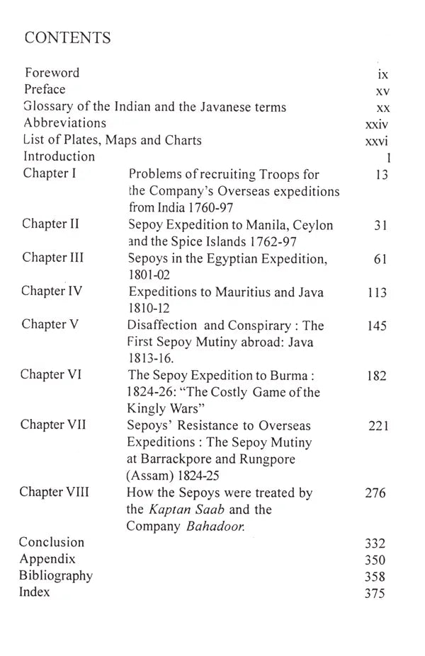 Sepoys in the British Overseas Expeditions (Vol-1, 1762-1826) - Retail Maharaj
