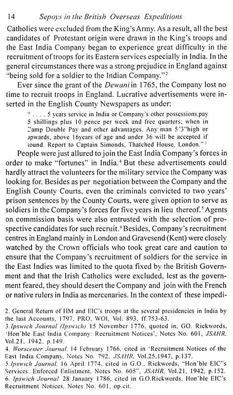 Sepoys in the British Overseas Expeditions (Vol-1, 1762-1826) - Retail Maharaj