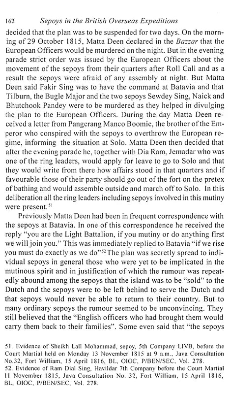 Sepoys in the British Overseas Expeditions (Vol-1, 1762-1826) - Retail Maharaj