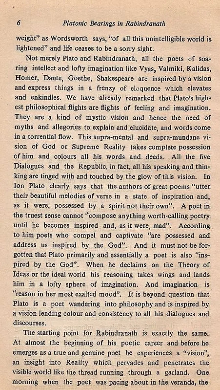 Platonic Bearings in Rabindranath (An Old and Rare Book) - Retail Maharaj