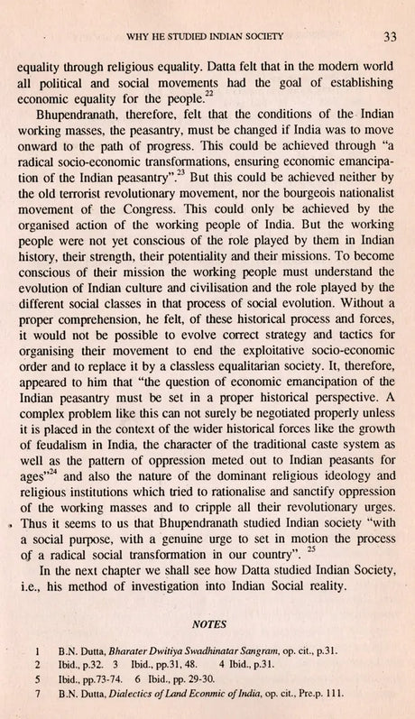 Bhupendranath Datta and His Study of Indian Society (An Old and Rare Book) - Retail Maharaj