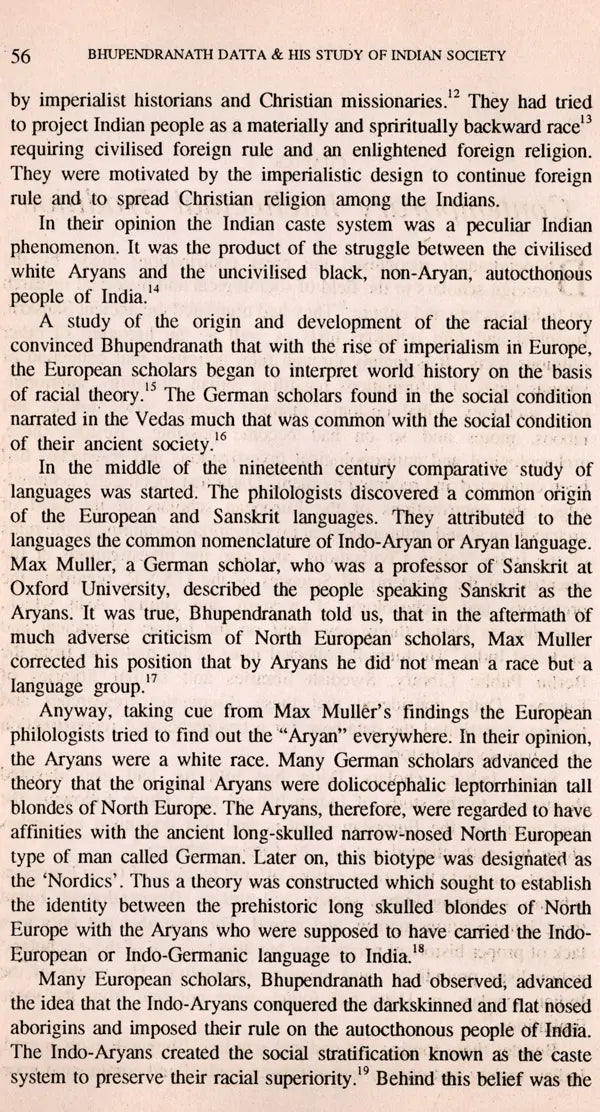 Bhupendranath Datta and His Study of Indian Society (An Old and Rare Book) - Retail Maharaj