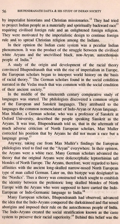 Bhupendranath Datta and His Study of Indian Society (An Old and Rare Book) - Retail Maharaj