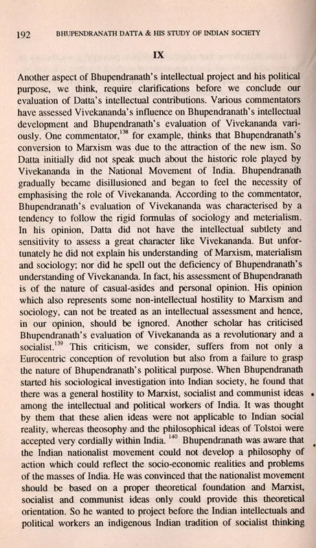 Bhupendranath Datta and His Study of Indian Society (An Old and Rare Book) - Retail Maharaj