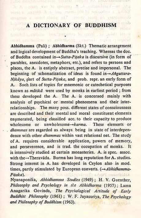 A Dictionary of Buddhism (An Old and Rare Book) - Retail Maharaj