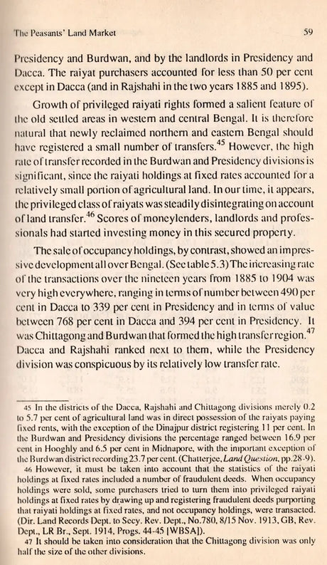 Agrarian System in Eastern Bengal C. 1870-1910 (An Old and Rare Book) - Retail Maharaj