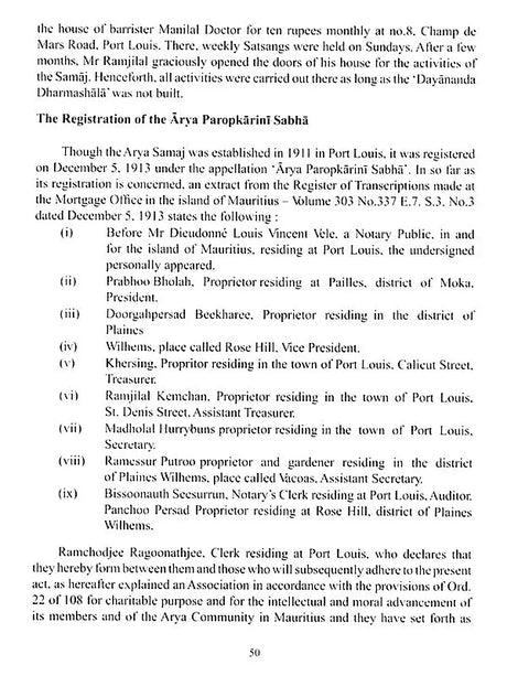Arya Samaj Mauritius Its Inception and Development - Retail Maharaj