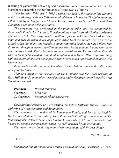 Arya Samaj Mauritius Its Inception and Development - Retail Maharaj