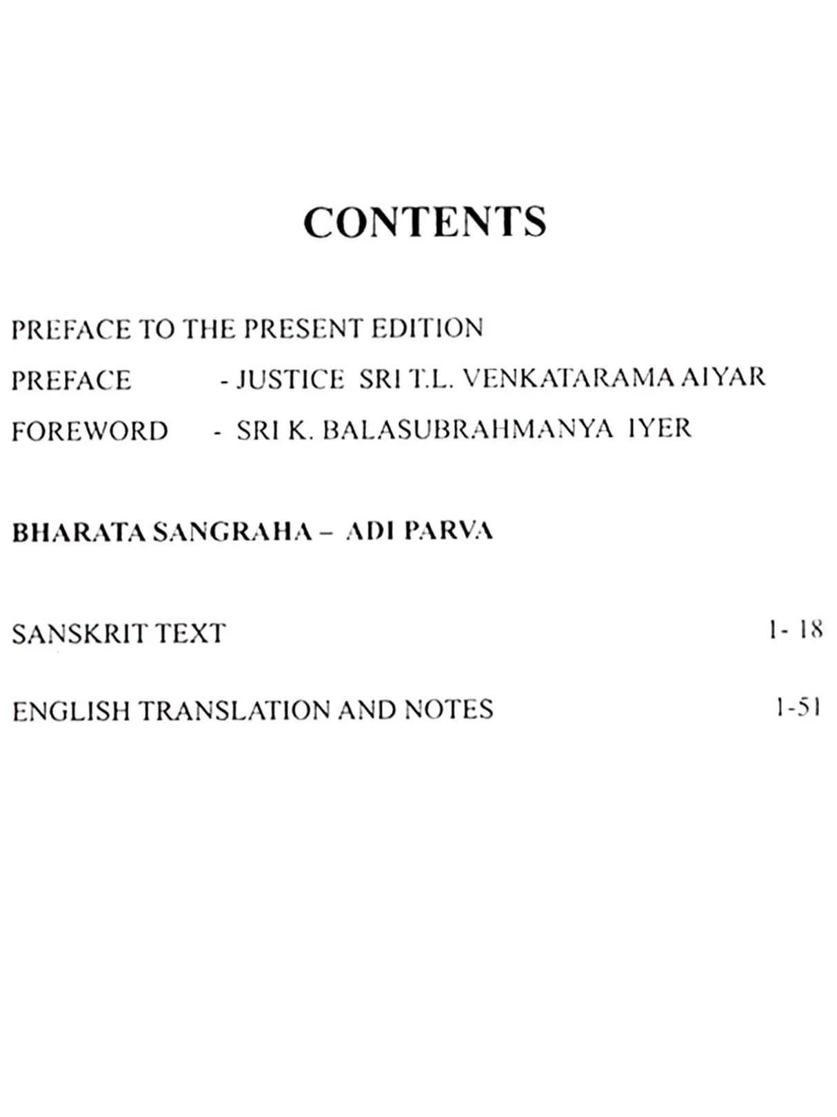 Bharata Sangraha – Adi Parva