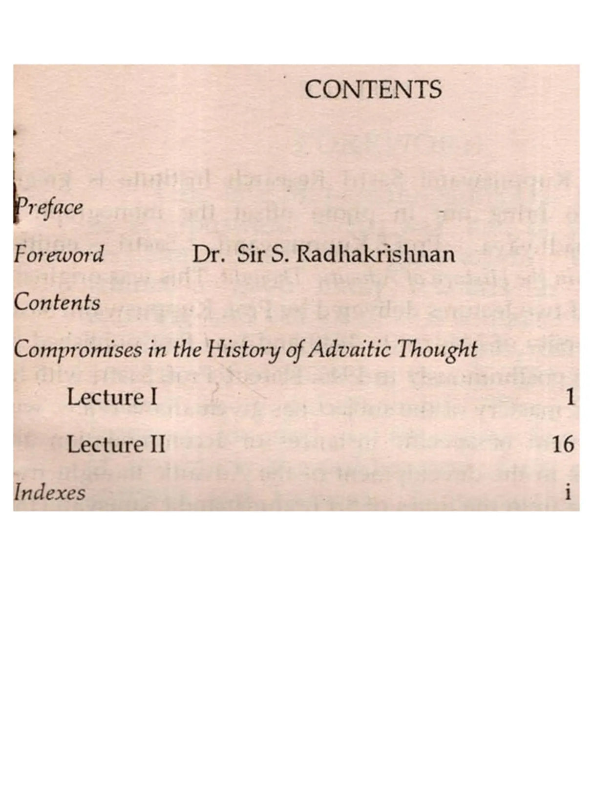 Compromises in the History of Advaitic Thought (An Old and Rare Book)