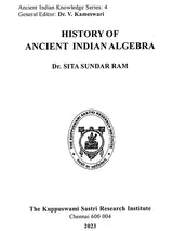 History of Ancient Indian Algebra
