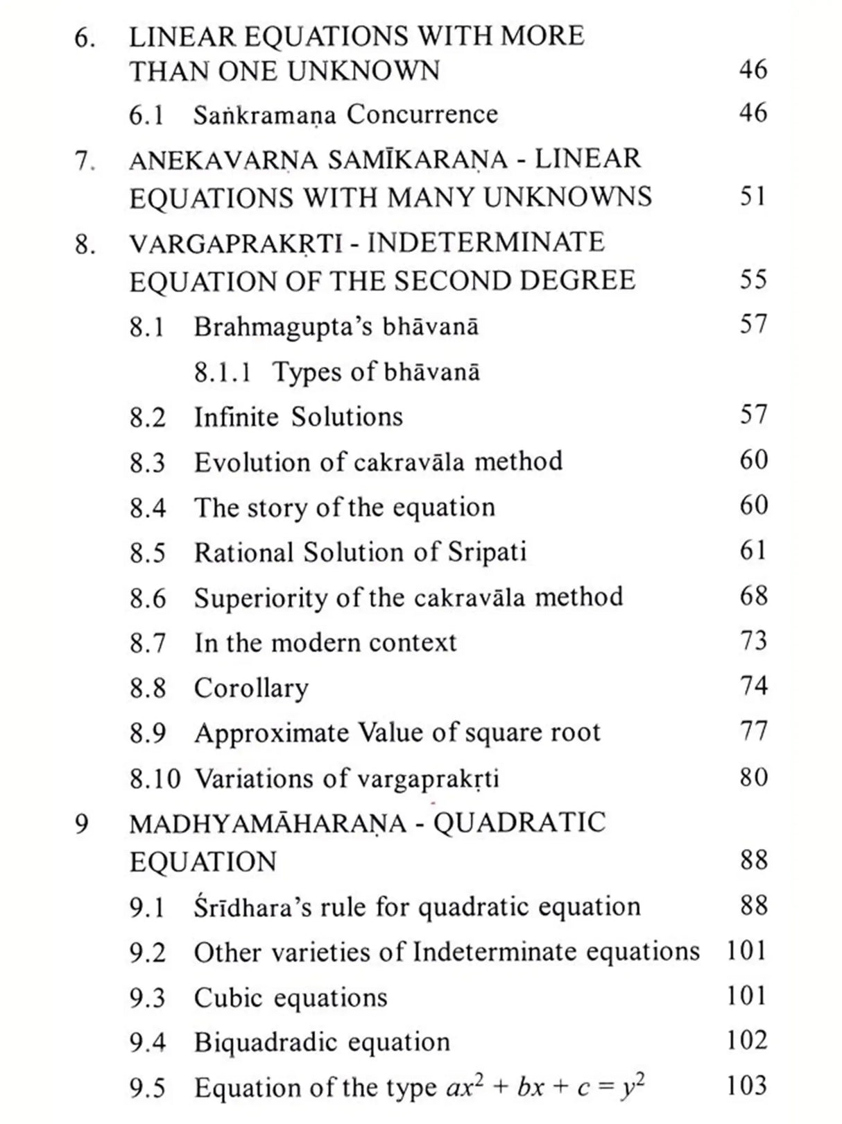 History of Ancient Indian Algebra