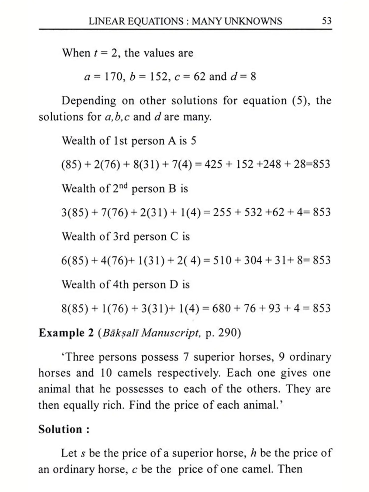 History of Ancient Indian Algebra