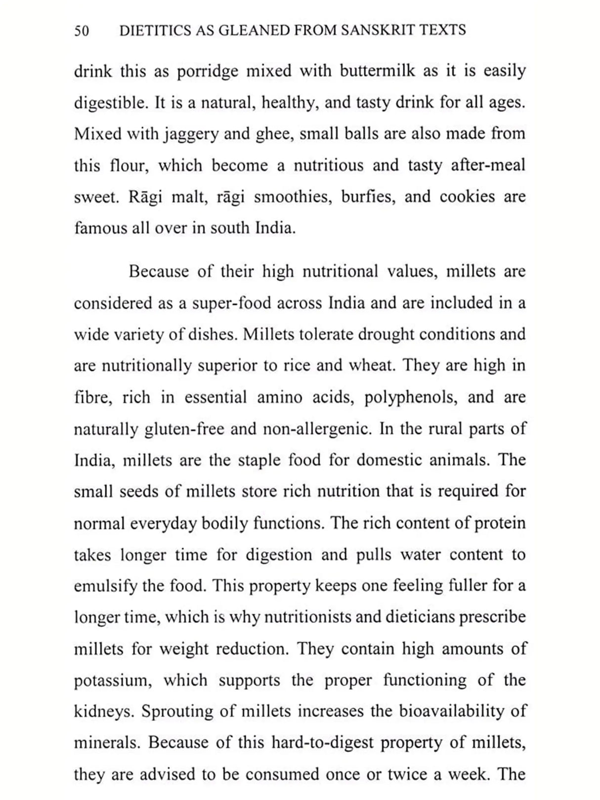 Dietetics: As Gleaned from Sanskrit Texts