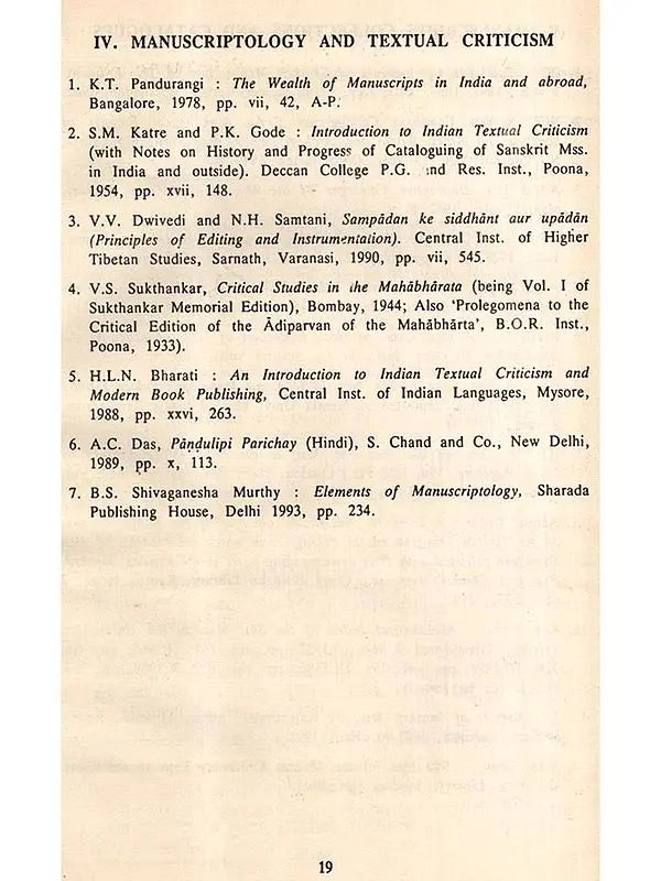 Research in Sanskrit – A Classified Guide to Reference Sources, Directories and Bibliographies
