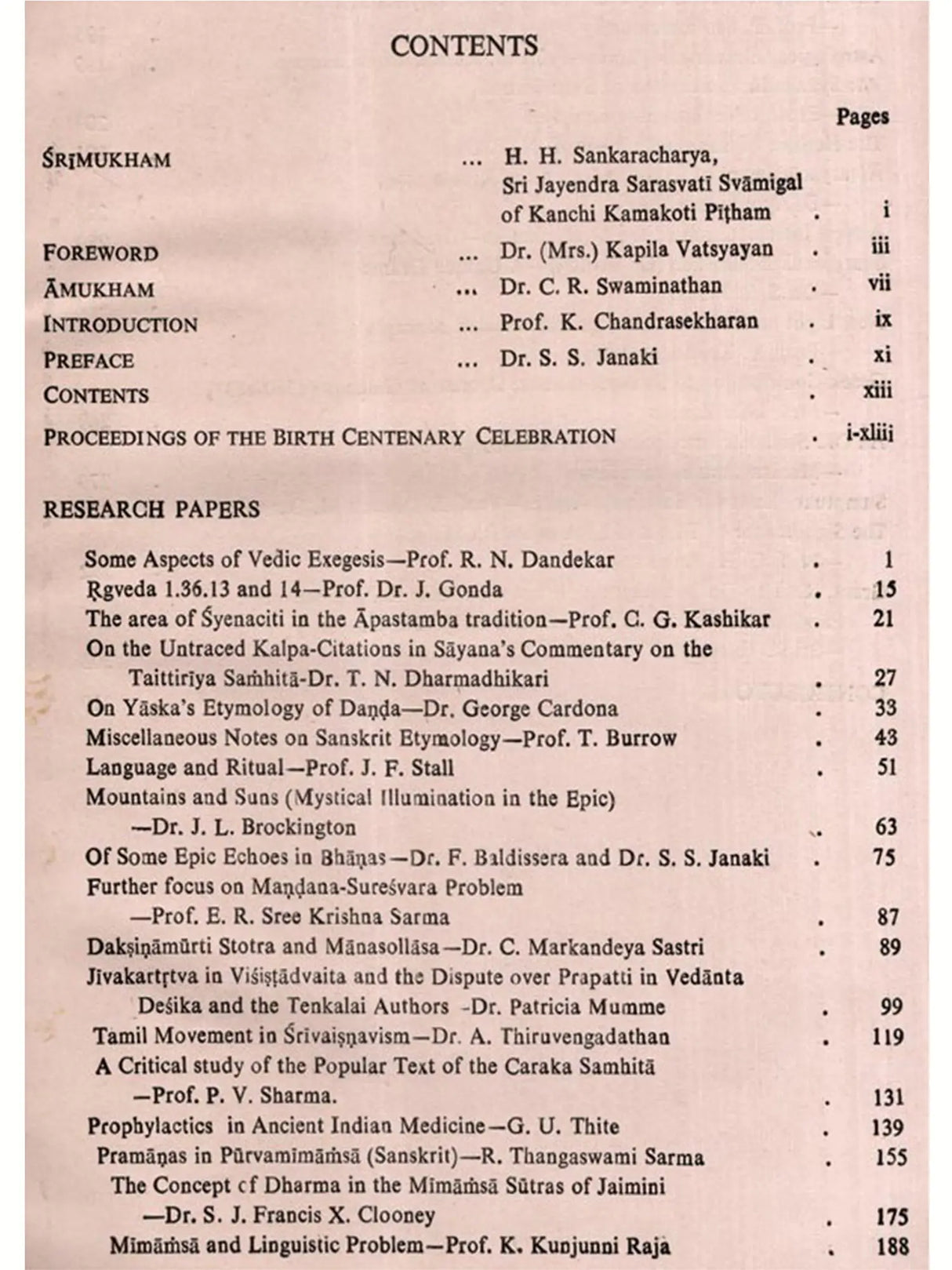 Mm. Professor Kuppuswami Sastri Birth-Centenary Commemoration Volume - Select Research Papers Presented at the Birth-Centenary Seminars (Vol-2) (An Old and Rare Book)
