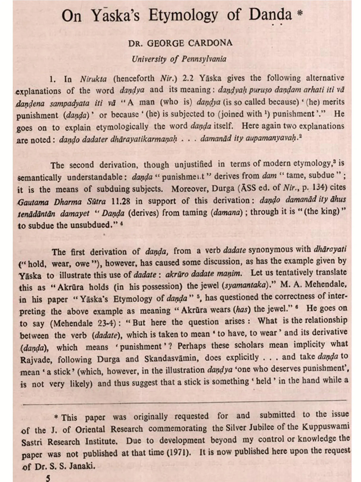 Mm. Professor Kuppuswami Sastri Birth-Centenary Commemoration Volume - Select Research Papers Presented at the Birth-Centenary Seminars (Vol-2) (An Old and Rare Book)