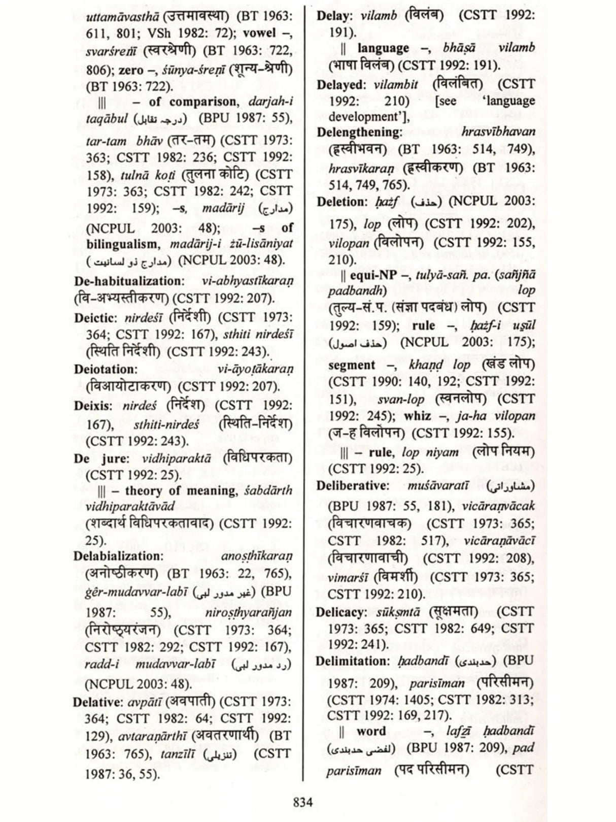 Glossary of Hindi Urdu and English Linguistic Terminology (Collection of Hindi and Urdu Linguistic Terms with Their English Equivalents) Set of 2 Volumes - Retail Maharaj
