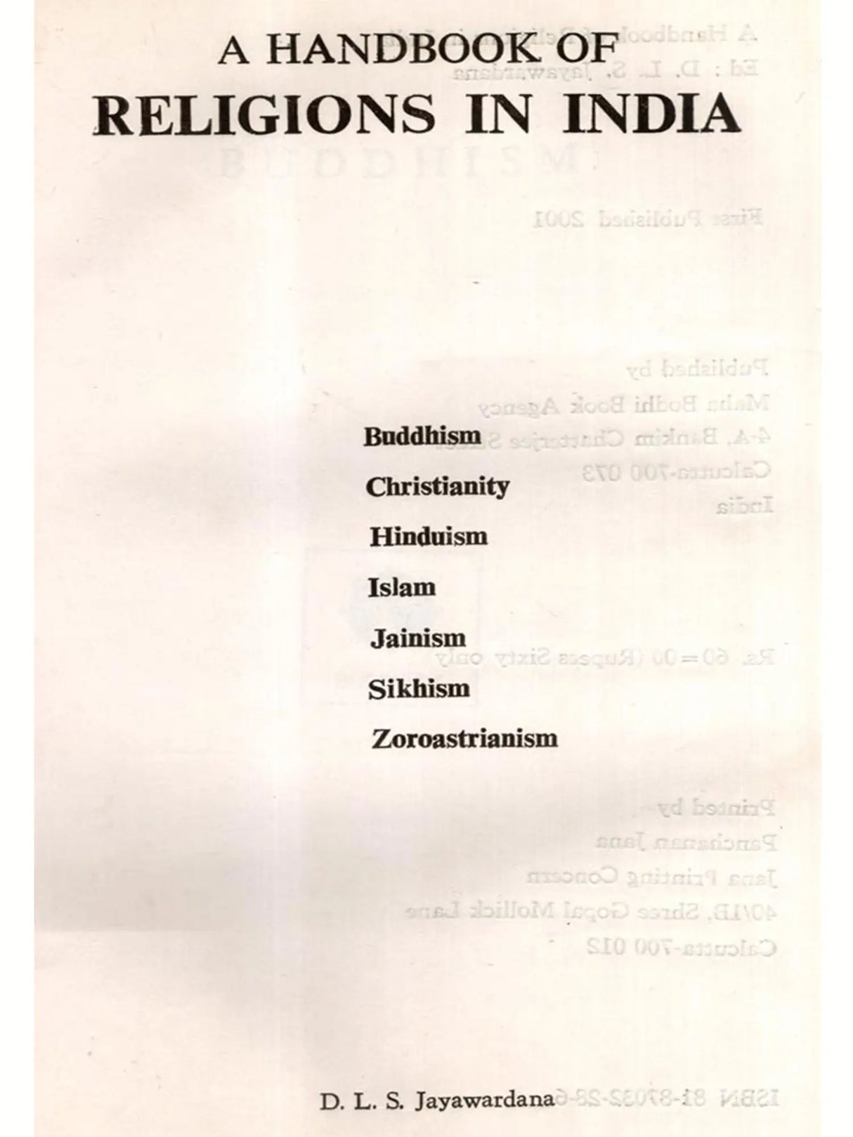 A Handbook of Religions in India