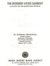 The Buddhist Gatha Sanskrit- A Study on the Mahayana Sutras