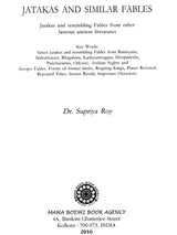 Jatakas and Similar Fables- Jatakas and Resembling Fables from Other Famous Ancient Literatures