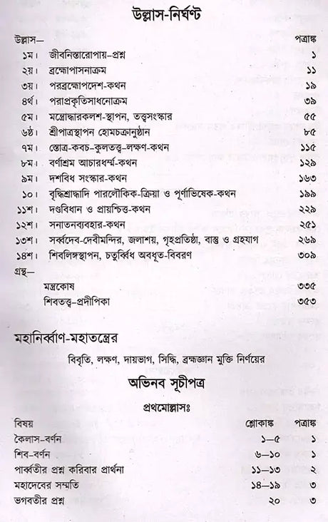 Mahanirvana-Tantra: Containing the Mantras of All Gods-Shiva-Pradipikas (Bengali) - Retail Maharaj