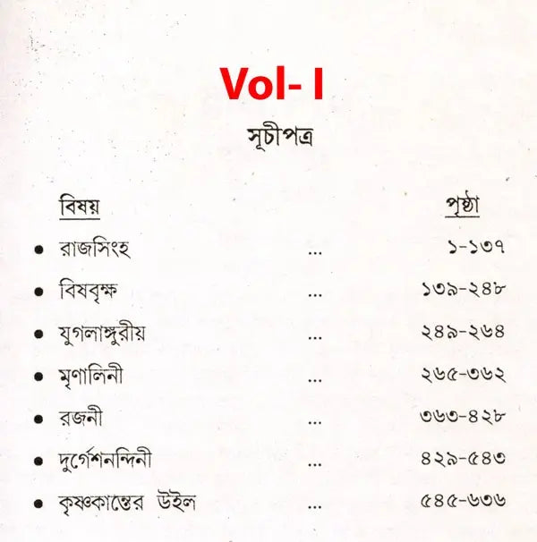 Bankim Upanyasa Samagra in Bengali (Set of 2 Volumes) - Retail Maharaj
