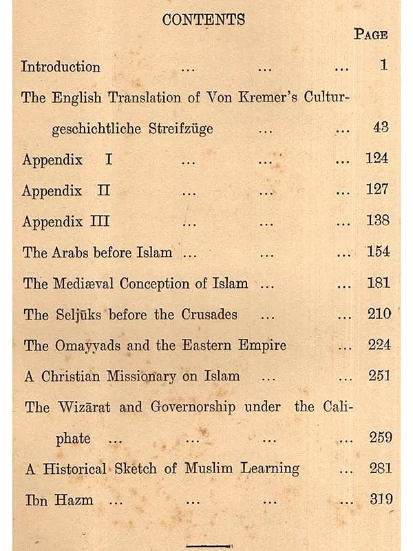 Contributions to the History of Islamic Civilization - Vol-1 (An Old and Rare Book)