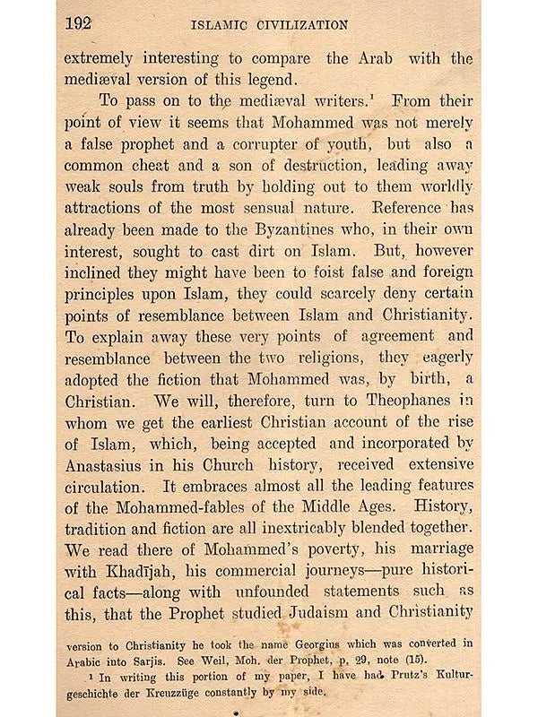 Contributions to the History of Islamic Civilization - Vol-1 (An Old and Rare Book)